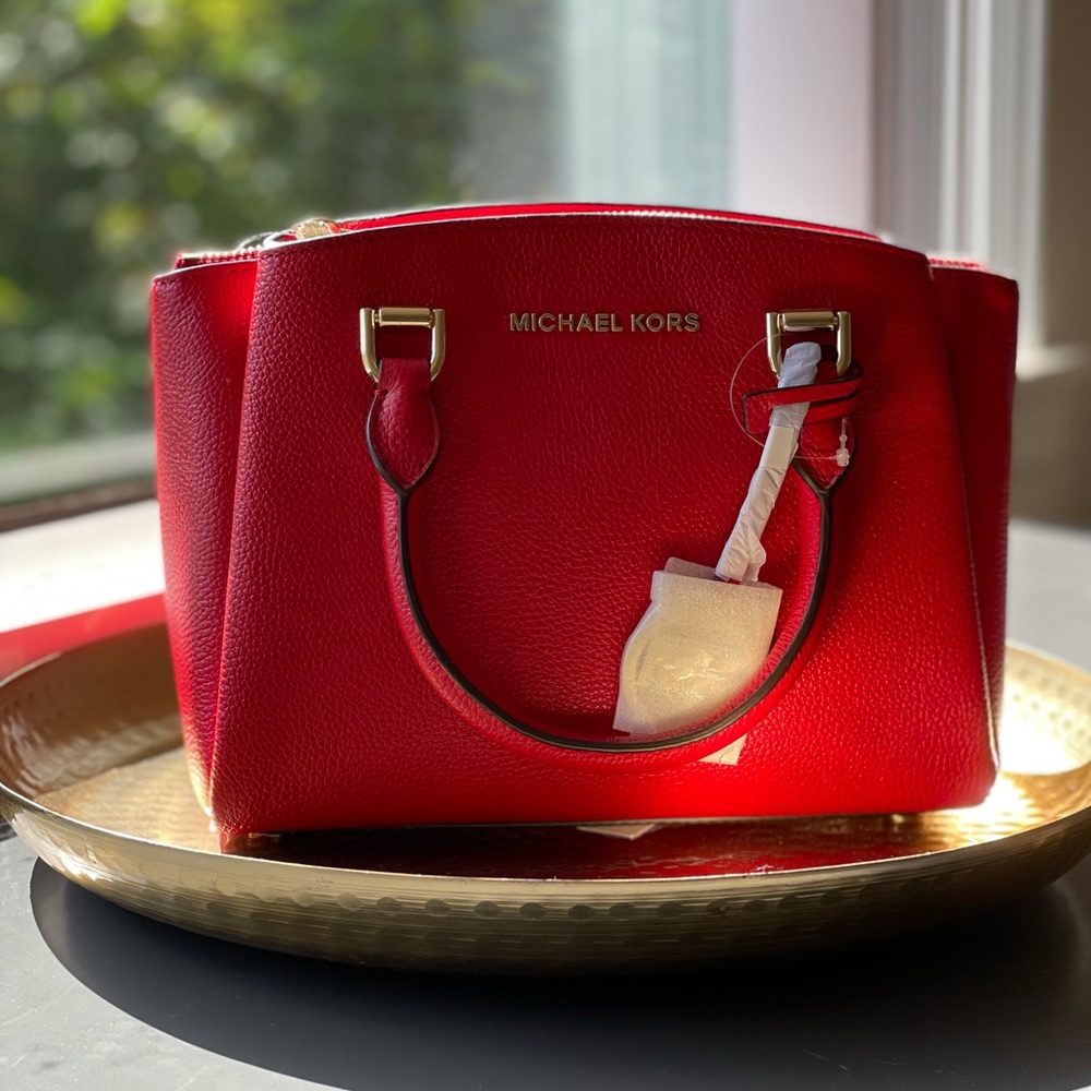 Michael Kors Maxine Red Handbag